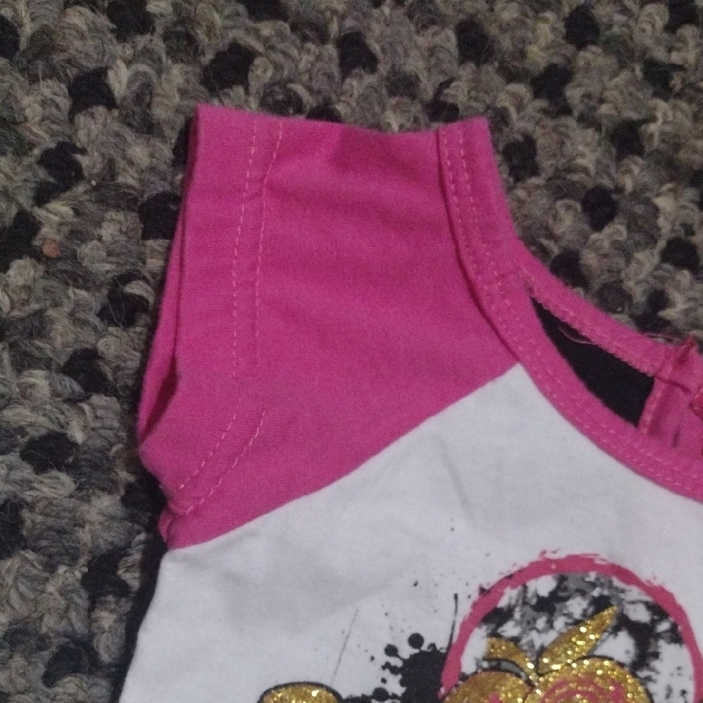 Apple Bottoms Pink and White Love Tee with Black Splatter Set - Picture 14 of 17
